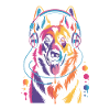 German Shepherd with Headphones