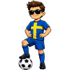 Soccer Boy Sweden Fan Swedish Flag