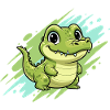 Cheerful Crocodile Cartoon