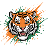 Tiger Head Splash Art