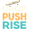 Drop Push Rise Skateboard Rétro