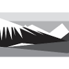 Geometic mountain silhouette