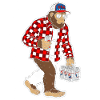 Bigfoot in Red Plaid Beerwear
