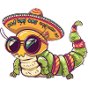 Worm Funny Sombrero