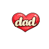 Heart with Dad Lettering