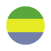 Gabon round flag