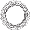 Tangled Wreath Circular Line Art
