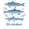 Les Sardines: mediterranes Fisch Design