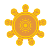Central orange mandala sun