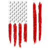 USA Flag Golf Patriotique Américain