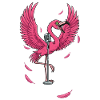 Pink Flamingo Bühnenauftritt