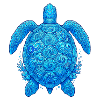 Blue Sea Turtle