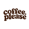 Coffee please Retro Lettering