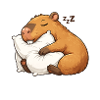 Capybara Schlafen lustig