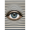 Eye Against Wavy Stripes