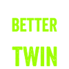 Besser aussehende Zwillingsneon-Typografie