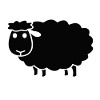 Minimalist Black Sheep Silhouette