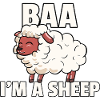 Baa I'm a Sheep Cartoon Tee