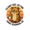 Grimmiger Hamster mit Kaffee