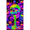 Psychedelic Neon Skeletons