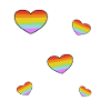 Pride Rainbow Flag Hearts