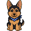 Cute German Shepherd Puppy with Bandana