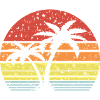 Palm Tree Retro Sun