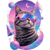 Katzen-Neon-Astralbrille