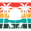 Beach palm and sun