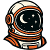 Astronaut in the night sky