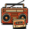 radiocassette rétro