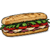 Fresh sandwich illustration design