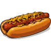 Cheese Covered Hot Dog Illustration
