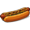 Crisp hot dog illustration