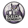 Dezent Genervt Eule mit Kaffee