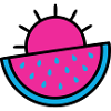Watermelon Sun 90s Pop Art