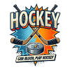 Retro Eishockey Schläger Puck Comic