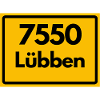 ALTE POSTLEITZAHL PLZ RETRO 7550 LÜBBEN