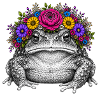 Toad with flower crown