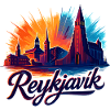 Reykjavík Silhouette – Island Grafikdesign