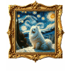 Nuit étoilée de Spitz Pomeranian