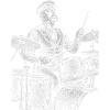 Chester A. Arthur plays drums