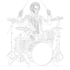 Andrew Jackson plays drums