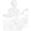 Andrew Johnson plays drums