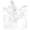 Grover Cleveland plays drums