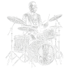 Herbert Hoover plays drums