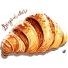 Croissant illustration with inscription