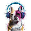 French Bulldog Frenchie Headphones