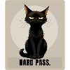 Hard Pass. – Sarcastic Black Cat Design