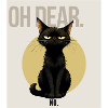 OH DEAR Sarcastic Black Cat Design